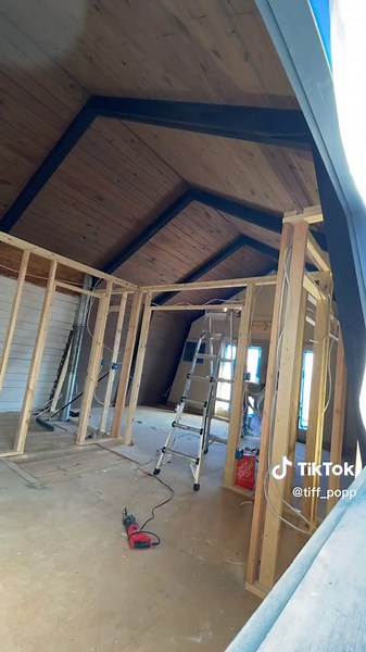 Pt. 2 of flipping our 1st home! We’re almost completely done with the demo process and now we get to start with the rebuild! #firsthome #renovation #demo #diy #aframehouse