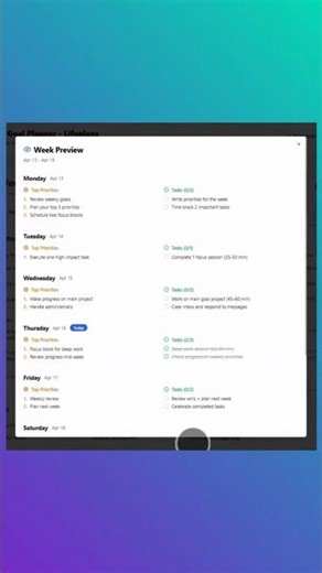 Best Weekly Planning System 🤩Goal Planner - Lifeplans(App) & Goalplanner.io Website #weeklyplanning