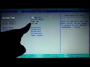 ACER Aspire 4738 BIOS Settings