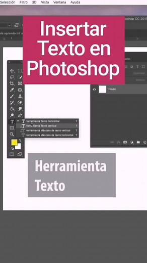 Insertar texto en Photoshop #photoshopbasico #aprenderhaciendo #photoshop
