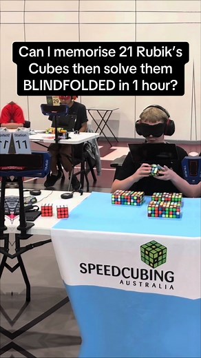 Multi-blind attempt today at a local Rubik’s Cube competition. #RubiksCube #TeamCubicle #blindfolded #challenge