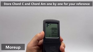 Pocket Guitar Chords Trainer Practice Tool with Rotatable Screen, Built-in Metronome, Battery Included