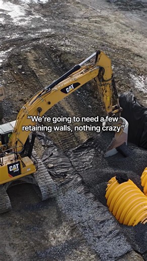 Petillo crews out in Newburgh, NY moving dirt, installing utilities, and building serious retaining walls for a 600,000 SF logistics center. Earthwork at scale. Nothing small about this one. #construction #heavyequipment #media #earthwork