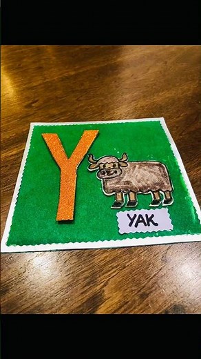 DIY Letter Y for Yak Craft #funlearningforkids#diy#alphabetchallenge#tlm#abcd#yforyak#kindergarten