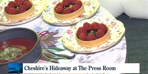 A whimsical menu at Cheshire's Hideaway