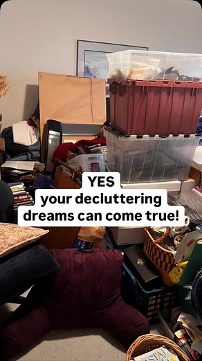 Decluttering dreams really can come true 💜 The TidyWild Declutter Club is 100% non-judgmental, full of life changing ideas, fun, and doesn't cost an arm and a leg! Check it out at www.TidyWild.com - you'll be glad you did 😊 #declutter #getorganized #itstime #justdoit | TidyWild Organizing
