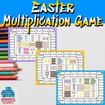 Easter Multiplication Math Game 2nd - 3rd Grade | One-Digit Numbers | Times