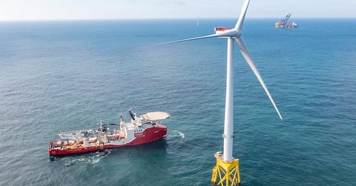 The world's deepest fixed-bottom offshore wind farm produces first power