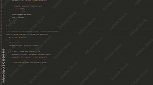 HUD User Interface for text code editor.Application Programming Interface API.Abstract animated text code.Technological futuristic template.Green.