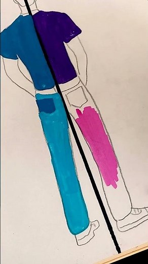 Drawing a Stylish Men’s Suit with Markers #art #drawing
