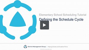 Video 3 - Defining the Schedule Cycle