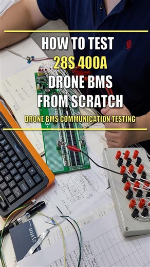How to Test a 28S 400A Drone BMS from Scratch#smartbms #drone #dronebattery #dronebms #dronebattery