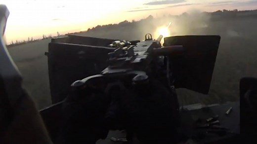 Humvee gunner in Ukraine runs out of .50 cal ammo, switches to rockets in viral video