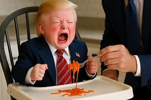 Newsom takes victory lap for Democrat wins by posting AI of baby Trump