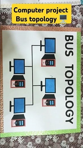 bus topology computer project easy#transition#art #drawing #trending #viral #shorts ##
