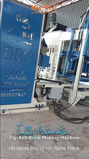 Fully Automatic Fly-Ash Brick Making Machine #FlyAshBrickMachine #AutomaticBrickMachine