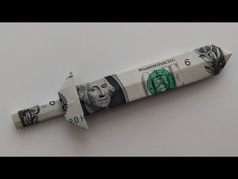 How to Make Origami Money Sword