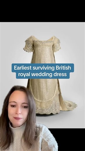 This is the earliest surviving British wedding dress! Worn by Princess Charlotte of Wales! #history #RoyalHistory #historyfacts | History with Amy