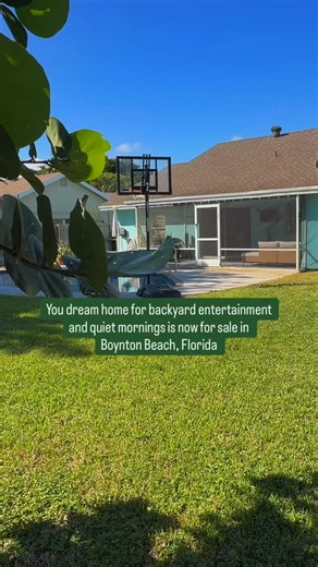 FOR SALE IN BOYNTON BEACH ↓ The family-friendly home of your dreams is now for sale in Boynton Beach, FL. Located in the Sky Lake neighborhood, this home offers the lifestyle families love with tree-lined streets, a community park, and an easy drive to local favorites. Life in this home: ✨ Host backyard barbecues and weekend get-togethers by your private pool 🌞 Let the kids and pets run freely in the oversized fenced yard 🍴 Cook family dinners in the open kitchen with an island and stainless s