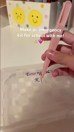 Making an emergency kit for school! 💗🫶🏻✨ #school #emergency #emergencykit #roadto1k