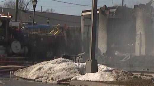 Dick's Towing Company building destroyed in fire