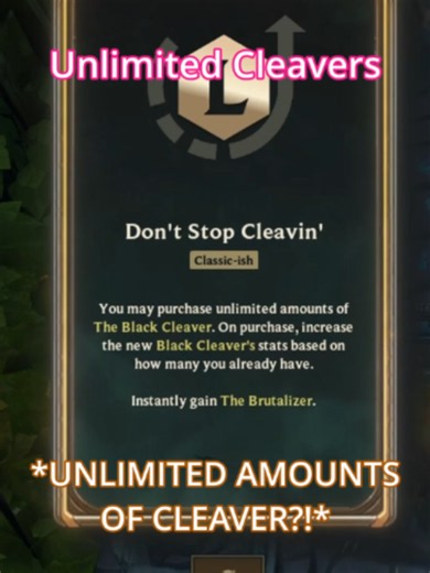 UNLIMITED AMOUNT OF CLEAVERS! #riotgames #leagueoflegends #streamer #twitchmoments #twitch