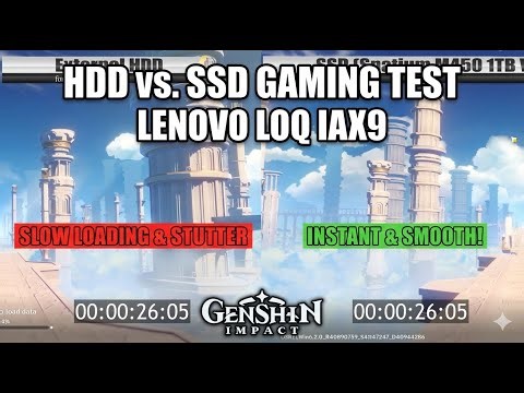 Lenovo LOQ IAX9: HDD vs. SSD – The REAL Performance Test (Genshin Impact Part 3)