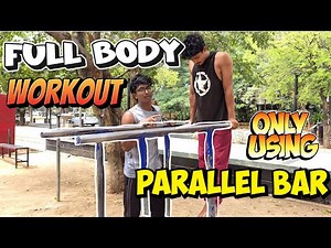 INSANE Full Body Workout Using Only Parallel Bars 💪 (No Gym Needed!)