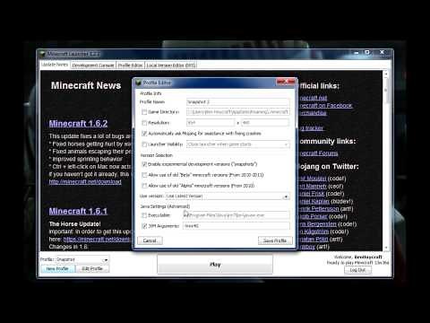 Minecraft Tutorial: How To Install Snapshots With The New Launcher - Minecraft 1.7