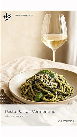 Gastrona Pairings · The Best Wine for Perfect Wine Pairing: Pesto Pasta (Not What You Think) #Shorts