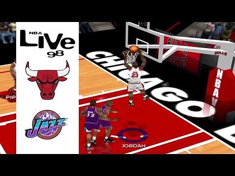 NBA Live 98 (PC) - Bulls vs. Jazz - Highlights - Michael Jordan -‪@NBALiveSeriesCenter‬ Co-Op
