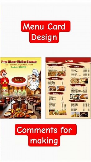 CorelDRAW me Restaurant Menu Design 🔥 | Easy & Professional Menu Design
