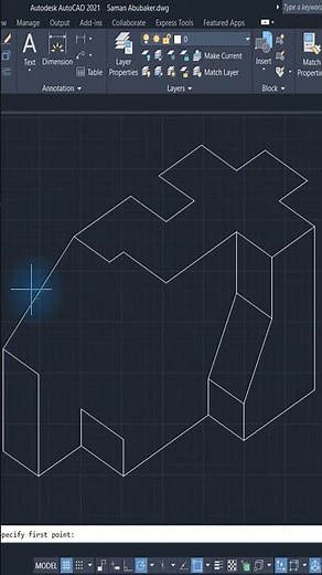 AutoCAD Isometric Drawing Exercise 20s