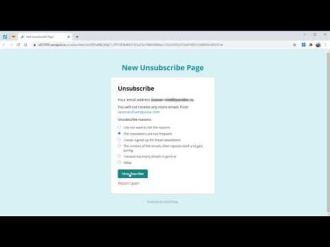 How to Add Unsubscribe Reasons to an Unsubscribe Page