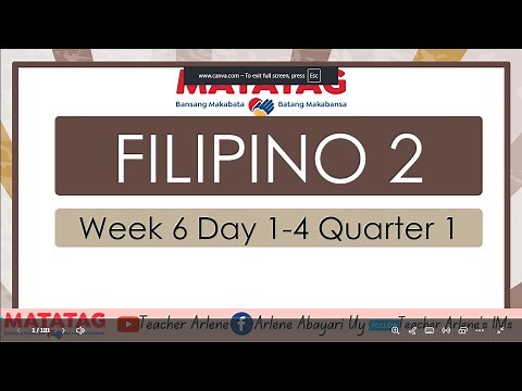 FILIPINO 2 Week 6 Day 1 to 4 Quarter 1 Matatag Revised K12