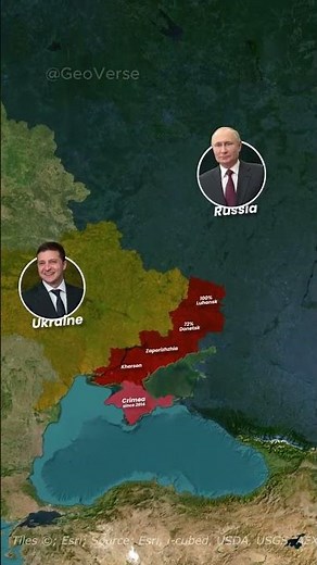 Russia's Territorial Gains in Ukraine Mapped #russia #ukraine