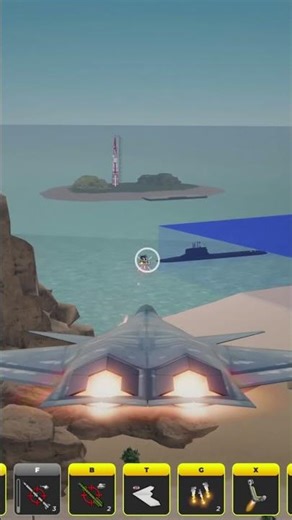 F-47 destroys Typhoon-class submarine and survives nuclear strike #wartycoon #roblox #roblox #fyp