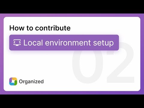Setting up local development environment for Organized app