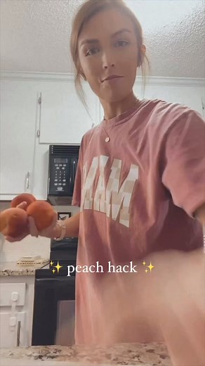 Removing peach pit easy | Arnie