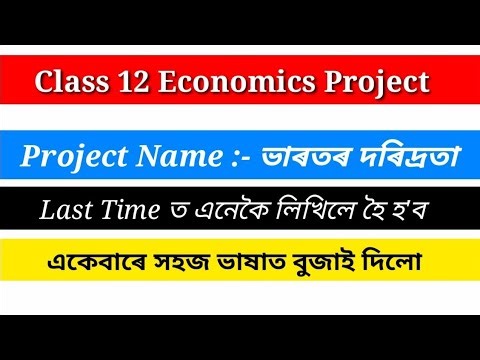 Class 12 Project | Economics | Project Name India's Poverty | AHSEC | HS 2025 | DMK ASSAM