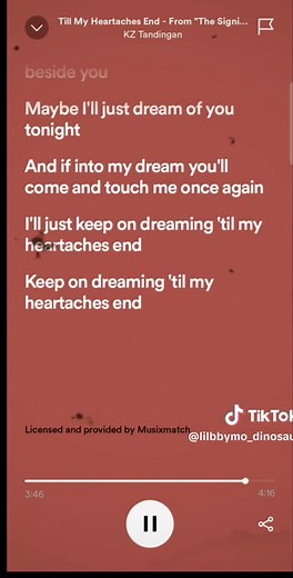 KZ Tandingan - Till My Heartaches End (Lyrics Video)