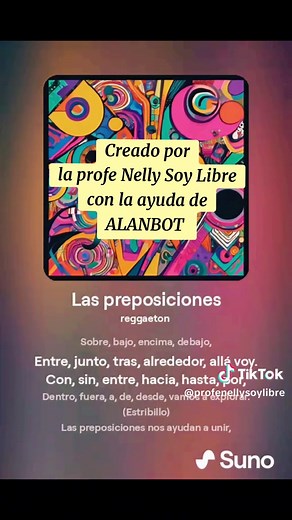 Canción para enseñar preposiciones con Alanbot