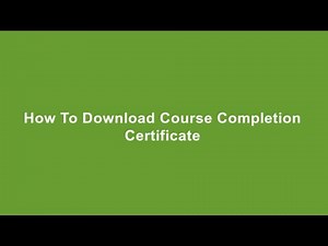 iLearn - How To Download Course Completion Certificate