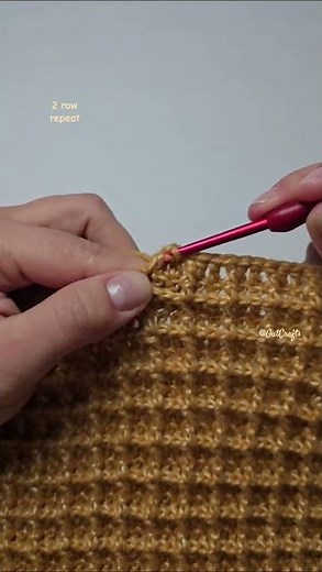 Waffle Stitch 2 Row Repeat Crochet Pattern | Crochet Blanket #crochettutorial #easycrochet #knitting