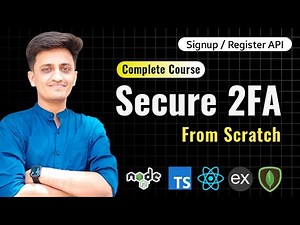 #5 - Signup / Register API | Two Factor Authentication from Scratch 🔥| Node JS #coding