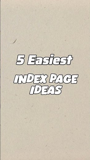 5 EASIEST Index page design ideas🌸 #shorts