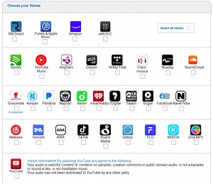 Can I choose which stores and streaming services I want to distribute my music to? - RouteNote Support Hub