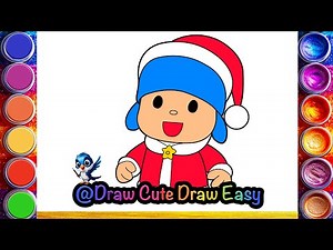 How to Draw Pocoyo Easy ❤️💛💙🌈| Pocoyo step-by-step drawing 👶🥰| Drawing for Kids😍 | Let’s go Pocoyo😂