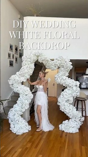 DIY White Floral Wedding Arch 🤍✨ BRIDES NEED THIS
