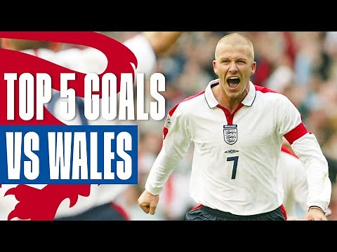 Incredible David Beckham Screamer! 💥 England's Best Goals vs Wales | Top 5 | England